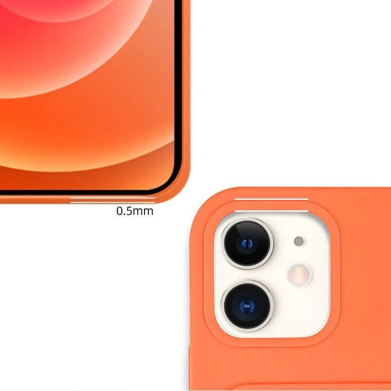 Card Case silicone wallet case with card holder documents for iPhone 13 Pro orange (Orange) цена и информация | Telefonide kaitsekaaned ja -ümbrised | hansapost.ee