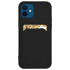 Card Case silicone wallet case with card holder documents for Samsung Galaxy A72 4G black (Black) hind ja info | Hurtel Mobiiltelefonid, fotokaamerad, nutiseadmed | hansapost.ee