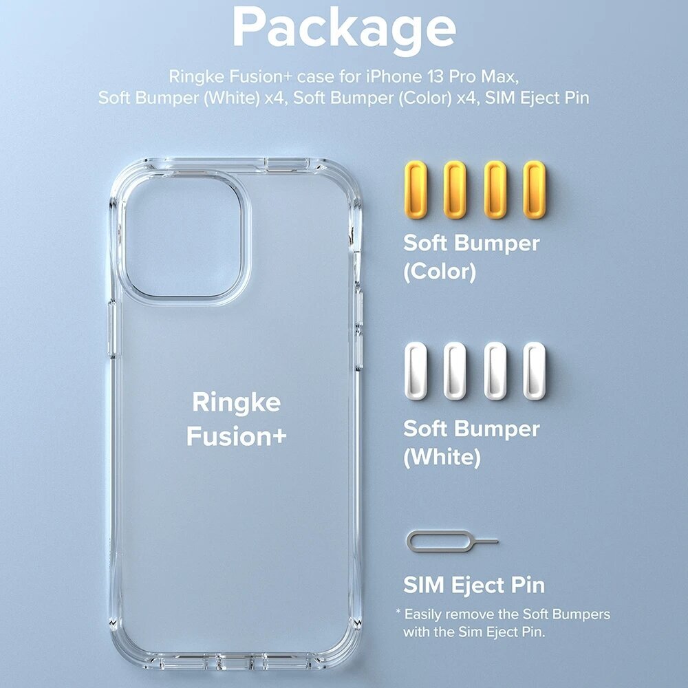 Ringke Fusion + Combo Armored Case for iPhone 13 Pro Max Housing Cover with Gel Frame + Black Strap (FPB578E55) (Black) hind ja info | Telefonide kaitsekaaned ja -ümbrised | hansapost.ee