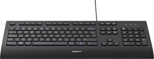 Проводная клавиатура Logitech K280E (DE), черная цена и информация | Клавиатуры | hansapost.ee