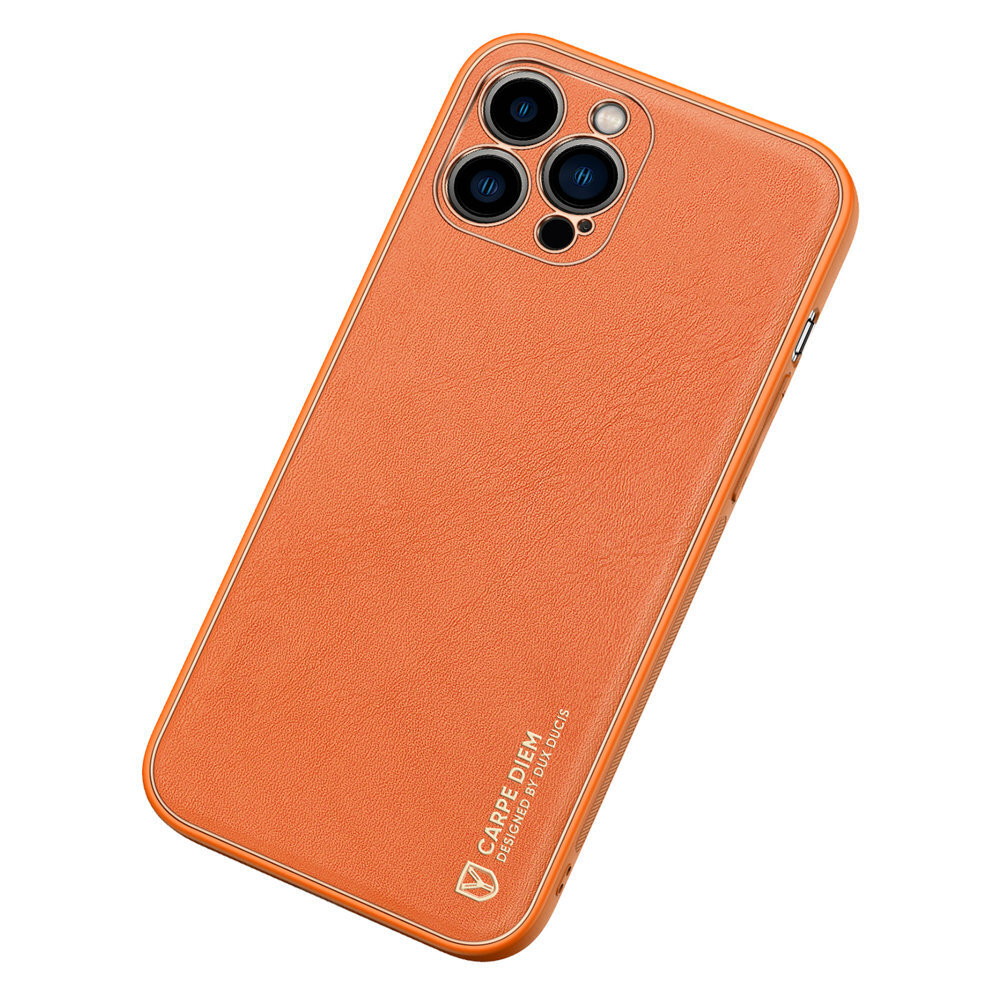 Dux Ducis Yolo elegant case made of soft TPU and PU leather for iPhone 13 Pro orange (Orange) hind ja info | Telefonide kaitsekaaned ja -ümbrised | hansapost.ee