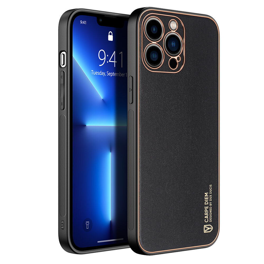 Dux Ducis Yolo elegant case made of soft TPU and PU leather for iPhone 13 Pro Max black (Black) цена и информация | Telefonide kaitsekaaned ja -ümbrised | hansapost.ee