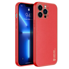 Dux Ducis Yolo elegant case made of soft TPU and PU leather for iPhone 13 Pro Max red (Red) hind ja info | Dux Ducis Mobiiltelefonid ja lisatarvikud | hansapost.ee