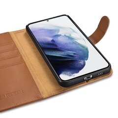 iCarer Haitang Leather Wallet Case Leather Case for Samsung Galaxy S22 + (S22 Plus) Wallet Housing Cover Brown (AKSM05BN) (Brown) hind ja info | iCarer Mobiiltelefonid, fotokaamerad, nutiseadmed | hansapost.ee