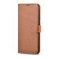 iCarer Haitang Leather Wallet Case Leather Case for Samsung Galaxy S22 + (S22 Plus) Wallet Housing Cover Brown (AKSM05BN) (Brown) цена и информация | Telefonide kaitsekaaned ja -ümbrised | hansapost.ee