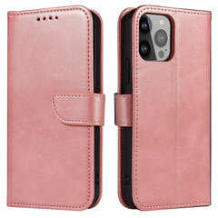 Magnet Case elegant bookcase type case with kickstand for iPhone 13 pink (Pink) hind ja info | Telefonide kaitsekaaned ja -ümbrised | hansapost.ee