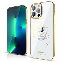 Kingxbar Moon Series luxury case with Swarovski crystals for iPhone 13 Pro gold (Flower) (Gold) hind ja info | Telefonide kaitsekaaned ja -ümbrised | hansapost.ee