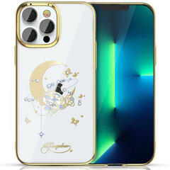 Kingxbar Moon Series luxury case with Swarovski crystals for iPhone 13 Pro gold (Flower) (Gold) hind ja info | Telefonide kaitsekaaned ja -ümbrised | hansapost.ee