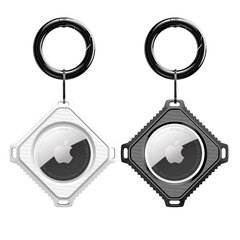 Dux Ducis 2x Case for AirTag Safe Gel Cover for Locator Key Chain Pendant White / Black цена и информация | Аксессуары для телефонов | hansapost.ee