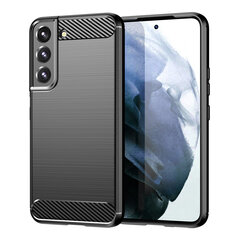 Carbon Case Flexible TPU Cover for Samsung Galaxy S22 + (S22 Plus) black цена и информация | Чехлы для телефонов | hansapost.ee