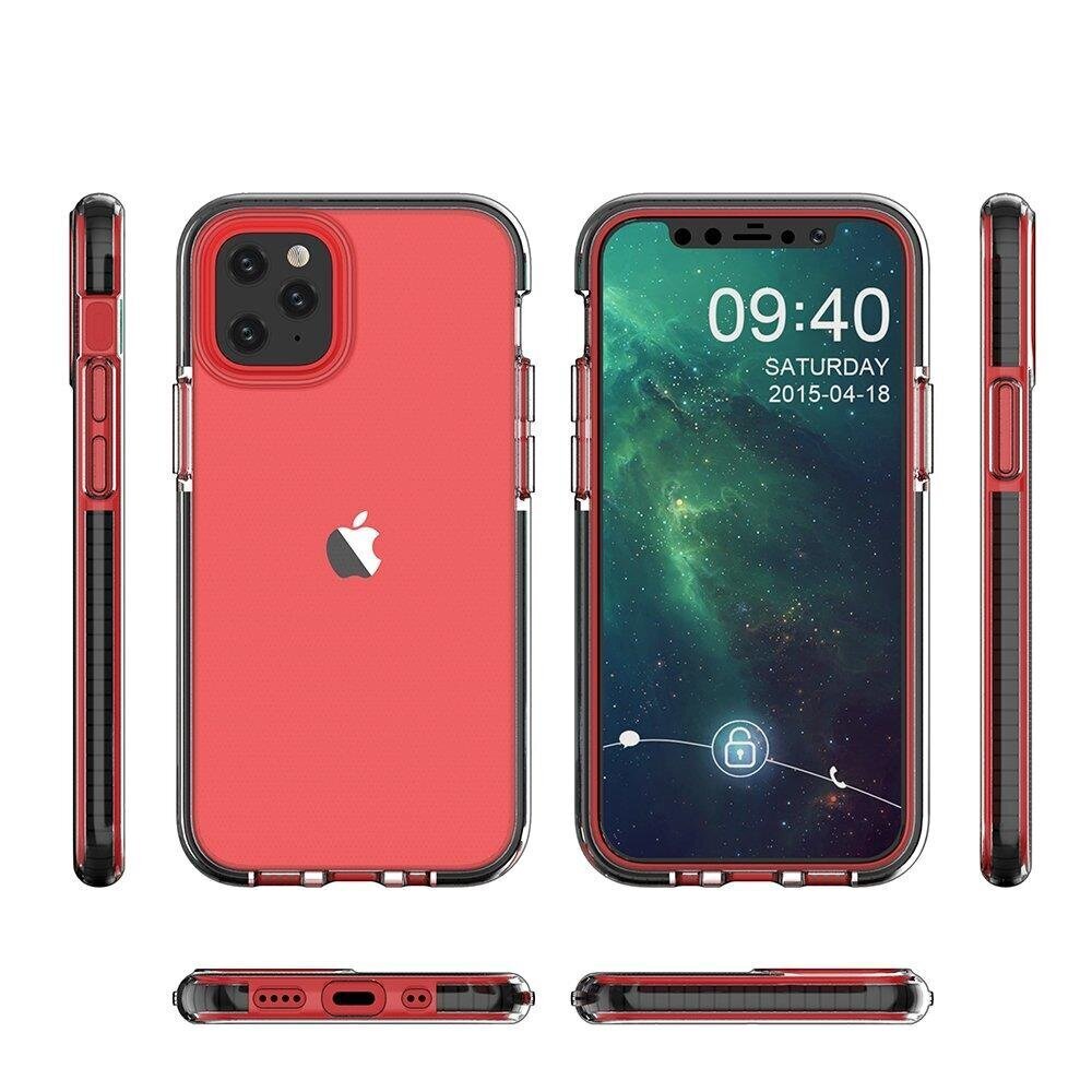 Spring Case clear TPU gel protective cover with colorful frame for iPhone 13 Pro Max black (Black) цена и информация | Telefonide kaitsekaaned ja -ümbrised | hansapost.ee