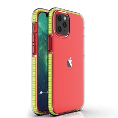 Spring Case clear TPU gel protective cover with colorful frame for iPhone 13 Pro yellow (Yellow) hind ja info | Telefonide kaitsekaaned ja -ümbrised | hansapost.ee