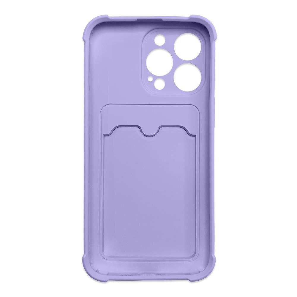 Card Armor Case cover for iPhone 12 Pro card wallet Air Bag armored housing purple (Purpurowy) цена и информация | Telefonide kaitsekaaned ja -ümbrised | hansapost.ee