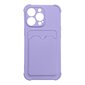 Card Armor Case cover for iPhone 12 Pro card wallet Air Bag armored housing purple (Purpurowy) цена и информация | Telefonide kaitsekaaned ja -ümbrised | hansapost.ee