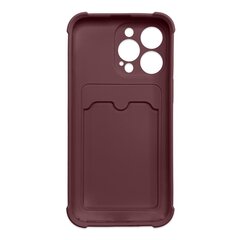 Card Armor Case cover for iPhone 12 Pro Max card wallet Air Bag armored housing raspberry (Malinowy) hind ja info | Telefonide kaitsekaaned ja -ümbrised | hansapost.ee