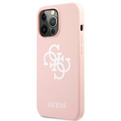 Guess GUHCP13LLS4GWPI iPhone 13 Pro / 13 6.1 &quot;pink / pink hard case Silicone 4G Logo hind ja info | Telefonide kaitsekaaned ja -ümbrised | hansapost.ee
