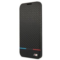 Case BMW BMBKS22SPUCARTCBK S22 S901 black / black bookcase M Collection Triangles hind ja info | Telefonide kaitsekaaned ja -ümbrised | hansapost.ee