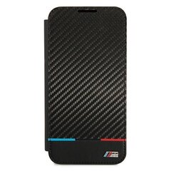 Case BMW BMBKS22SPUCARTCBK S22 S901 black / black bookcase M Collection Triangles hind ja info | Telefonide kaitsekaaned ja -ümbrised | hansapost.ee