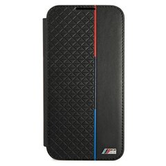 Case BMW BMBKS22STRTBK S22 S901 black / black bookcase M Collection Triangles hind ja info | Telefonide kaitsekaaned ja -ümbrised | hansapost.ee