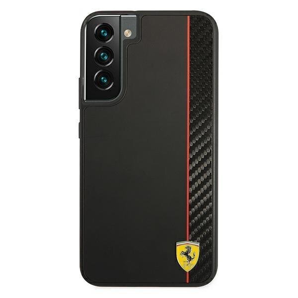 Ferrari FESAXHCS22MBK S22 + S906 black / black hardcase On Track Carbon Stripe цена и информация | Telefonide kaitsekaaned ja -ümbrised | hansapost.ee