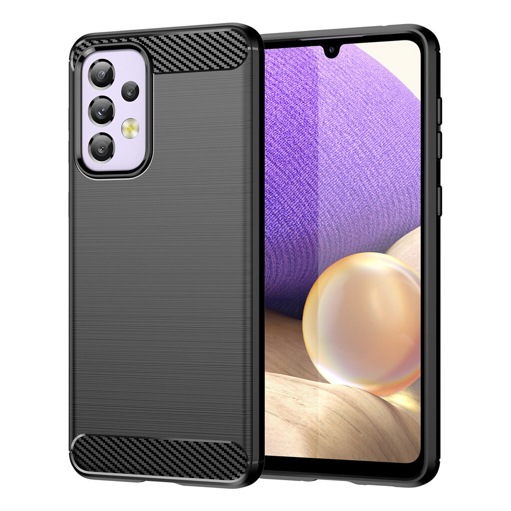 Carbon Case Flexible Cover Sleeve for Samsung Galaxy A33 5G black hind ja info | Telefonide kaitsekaaned ja -ümbrised | hansapost.ee