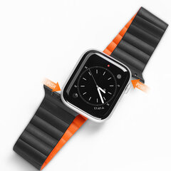 Dux Ducis Magnetic Strap Watch Strap 7/6/5/4/3/2 / SE (41/40 / 38mm) Magnetic Band Black / Orange (Chain Version) (Black || Orange) hind ja info | Dux Ducis Nutikellad ja nutivõrud | hansapost.ee