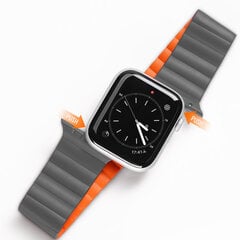 Dux Ducis Magnetic Strap Watch Strap 7/6/5/4/3/2 / SE (41/40 / 38mm) Magnetic Gray Orange (Chain Version) (Grey || Orange) hind ja info | Dux Ducis Nutikellad ja nutivõrud | hansapost.ee