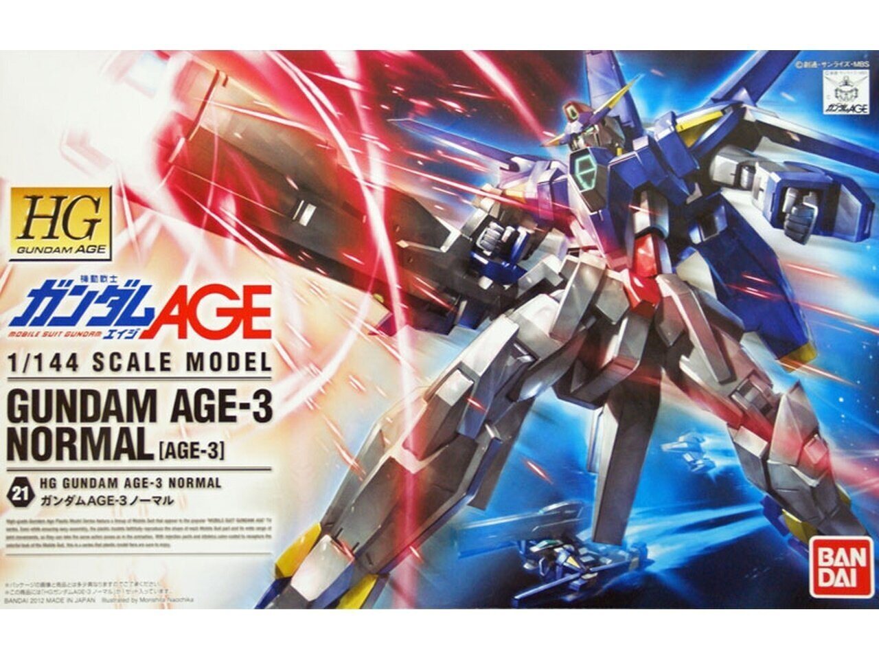 Bandai - HGAge Gundam Age-3 Normal (AGE-3), 1/144, 57386 цена и информация | Klotsid ja konstruktorid | hansapost.ee