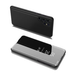 Clear View Case flip cover for Samsung Galaxy S22 Ultra black (Black) цена и информация | Чехлы для телефонов | hansapost.ee