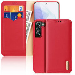 Dux Ducis Hivo Leather Flip Cover Genuine Leather Wallet For Cards And Documents Samsung Galaxy S22 + (S22 Plus) Red (Red) hind ja info | Telefonide kaitsekaaned ja -ümbrised | hansapost.ee
