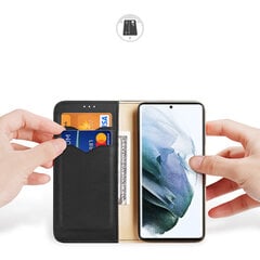 Dux Ducis Hivo Leather Flip Cover Genuine Leather Wallet For Cards And Documents Samsung Galaxy S22 Ultra Black (Black) hind ja info | Telefonide kaitsekaaned ja -ümbrised | hansapost.ee