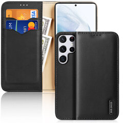 Dux Ducis Hivo Leather Flip Cover Genuine Leather Wallet For Cards And Documents Samsung Galaxy S22 Ultra Black (Black) цена и информация | Чехлы для телефонов | hansapost.ee