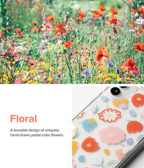 Ringke Fusion Design Armored Case Cover with Gel Frame for Samsung Galaxy S22 + (S22 Plus) transparent (Floral) (F593R31) (Przezroczysty (Floral)) hind ja info | Telefonide kaitsekaaned ja -ümbrised | hansapost.ee