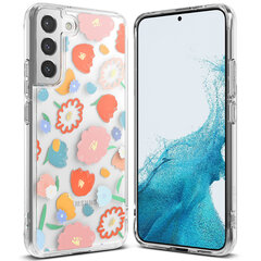 Ringke Fusion Design Armored Case Cover with Gel Frame for Samsung Galaxy S22 + (S22 Plus) transparent (Floral) (F593R31) (Przezroczysty (Floral)) hind ja info | Telefonide kaitsekaaned ja -ümbrised | hansapost.ee