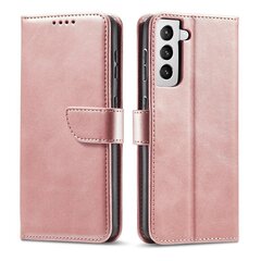 Magnet Case elegant case cover with a flap and stand function for Samsung Galaxy S22 pink (Pink) hind ja info | Telefonide kaitsekaaned ja -ümbrised | hansapost.ee