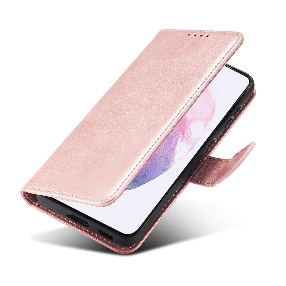 Magnet Case elegant case cover with a flap and stand function for Samsung Galaxy S22 pink (Pink) hind ja info | Telefonide kaitsekaaned ja -ümbrised | hansapost.ee