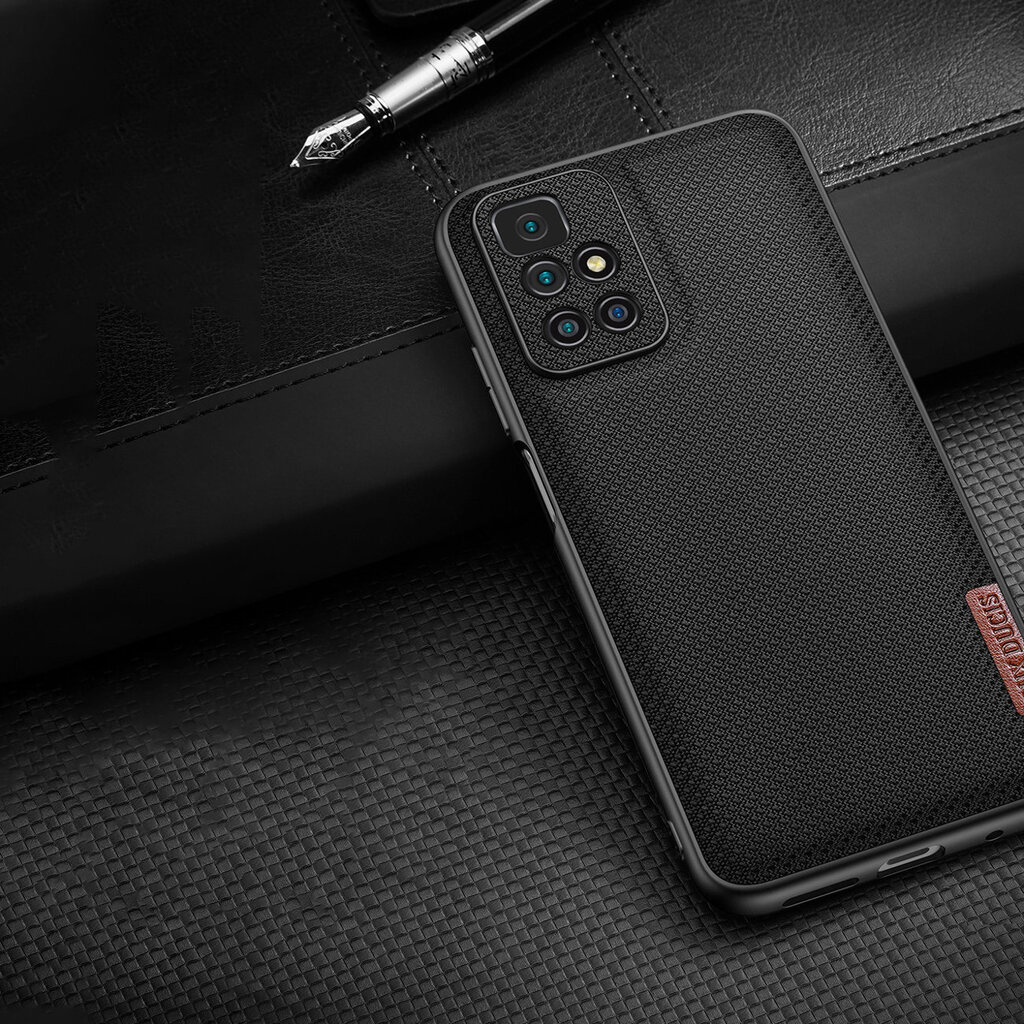 Dux Ducis Fino case cover covered with nylon material Xiaomi Redmi 10 black (Black) hind ja info | Telefonide kaitsekaaned ja -ümbrised | hansapost.ee