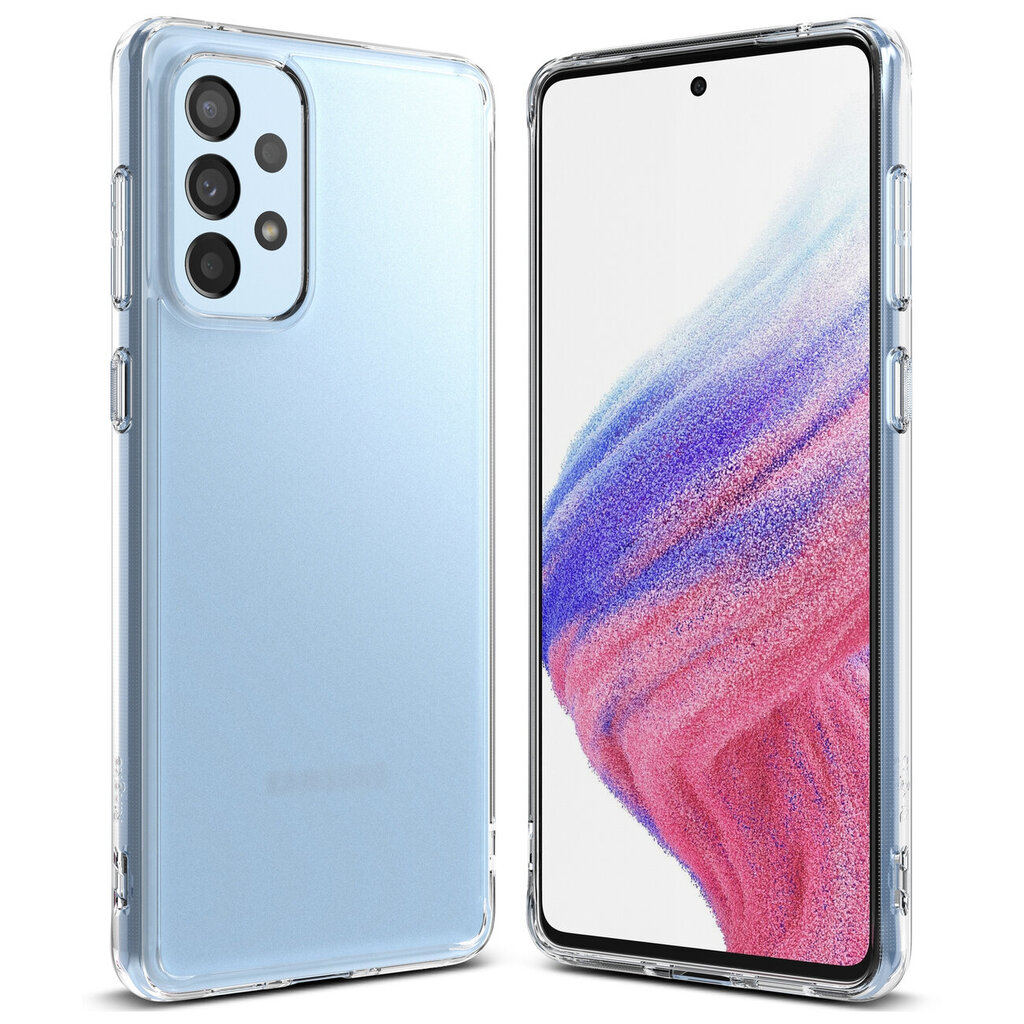 Ringke Fusion Matte tpu case with a translucent Samsung Galaxy A73 gel frame (Half transparent) цена и информация | Telefonide kaitsekaaned ja -ümbrised | hansapost.ee