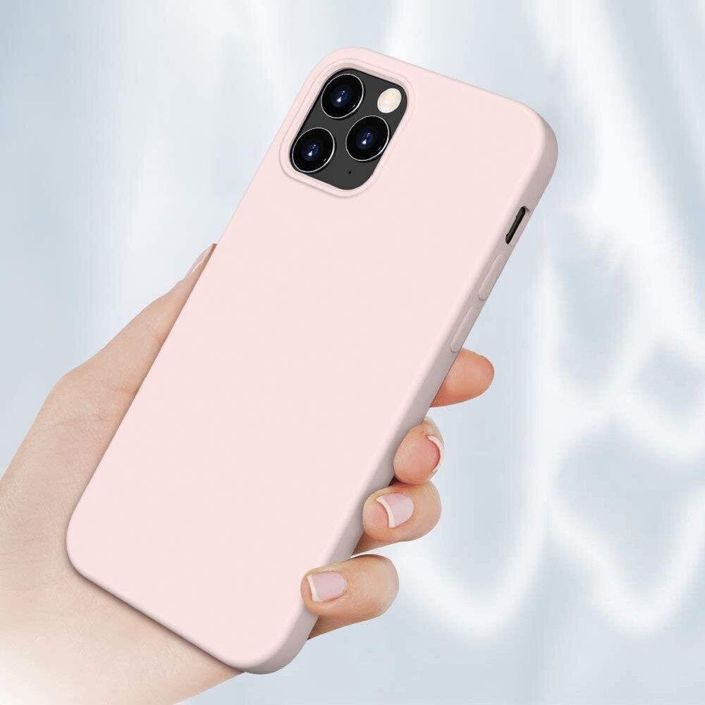 Silicone Case Soft Flexible Rubber Cover for iPhone 13 Pro pink (Pink) hind ja info | Telefonide kaitsekaaned ja -ümbrised | hansapost.ee