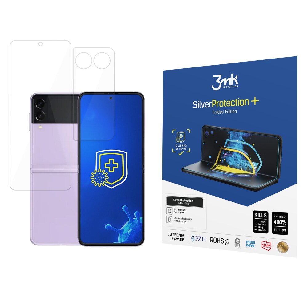 Samsung Galaxy Z Flip 3 5G - 3mk SilverProtection+ Folded Edition screen protector цена и информация | Ekraani kaitseklaasid ja kaitsekiled | hansapost.ee