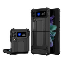 Hybrid Armor Case Tough Rugged Cover for Samsung Galaxy Z Flip 3 black hind ja info | Telefonide kaitsekaaned ja -ümbrised | hansapost.ee