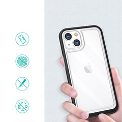 Clear 3in1 case for iPhone 13 case gel cover with frame black (Black) hind ja info | Telefonide kaitsekaaned ja -ümbrised | hansapost.ee