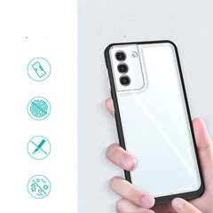 Clear 3in1 Case for Samsung Galaxy S21 5G Frame Gel Cover Black (Black) цена и информация | Чехлы для телефонов | hansapost.ee