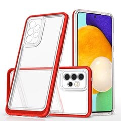 Clear 3in1 Case for Samsung Galaxy A53 5G Frame Gel Cover Red (Red) цена и информация | Чехлы для телефонов | hansapost.ee