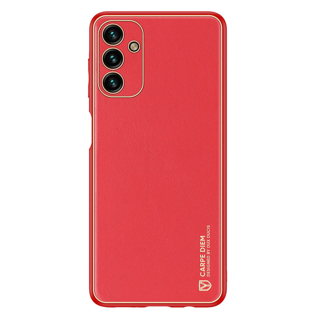 Dux Ducis Yolo elegant cover made of ecological leather for Samsung Galaxy A13 5G red (Red) hind ja info | Telefonide kaitsekaaned ja -ümbrised | hansapost.ee