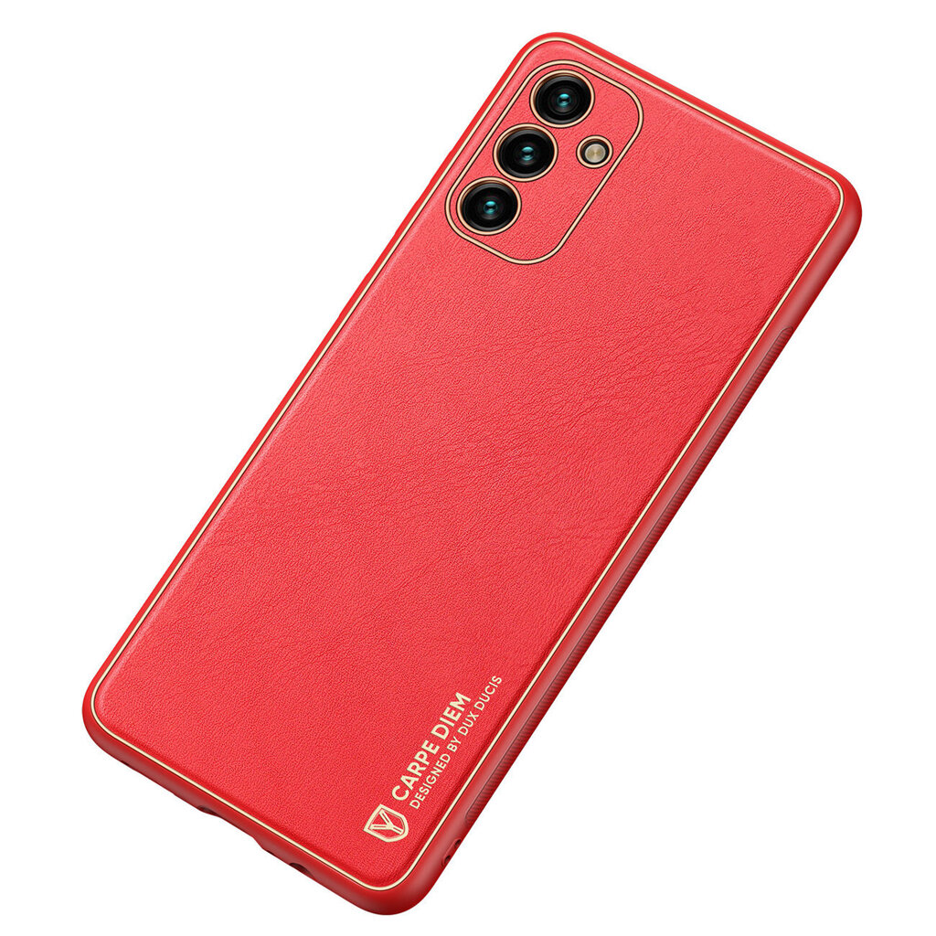 Dux Ducis Yolo elegant cover made of ecological leather for Samsung Galaxy A13 5G red (Red) цена и информация | Telefonide kaitsekaaned ja -ümbrised | hansapost.ee