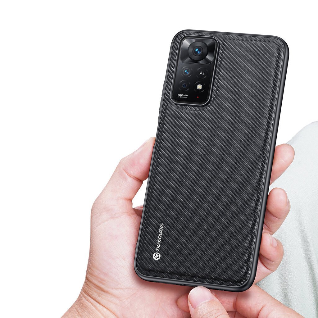 Dux Ducis Fino case cover nylon cover Xiaomi Redmi Note 11 Pro + 5G / 11 Pro 5G / 11 Pro black (Black) hind ja info | Telefonide kaitsekaaned ja -ümbrised | hansapost.ee