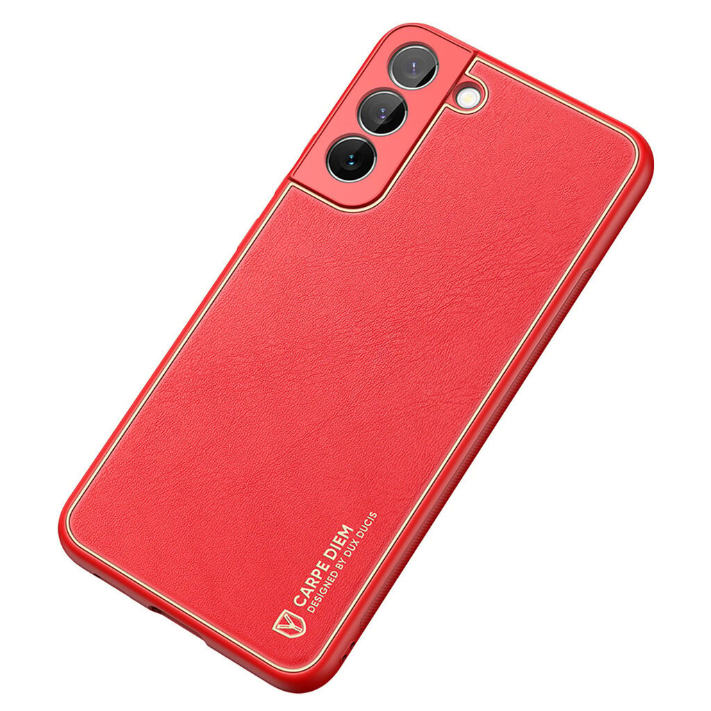 Dux Ducis Yolo elegant cover made of ecological leather for Samsung Galaxy S22 red (Red) цена и информация | Telefonide kaitsekaaned ja -ümbrised | hansapost.ee