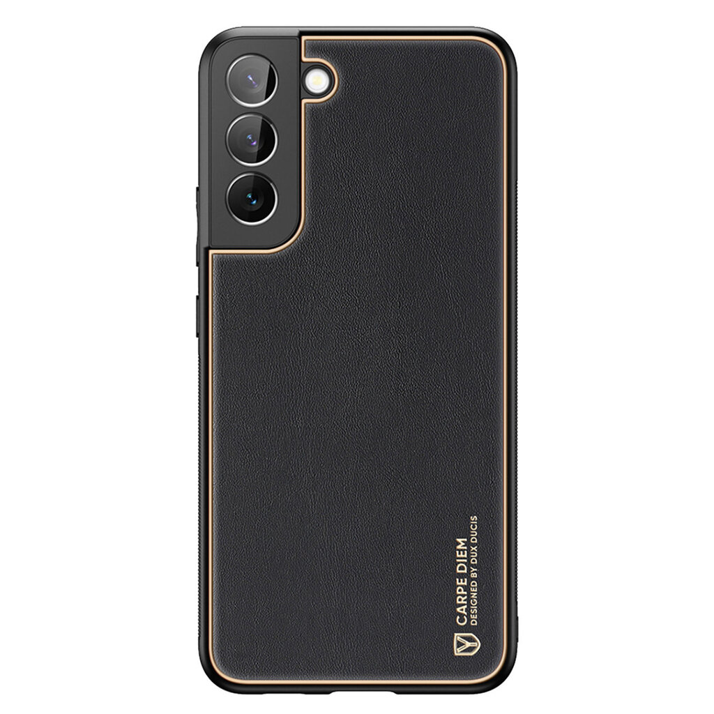 Dux Ducis Yolo elegant cover made of ecological leather for Samsung Galaxy S22 + (S22 Plus) black (Black) hind ja info | Telefonide kaitsekaaned ja -ümbrised | hansapost.ee