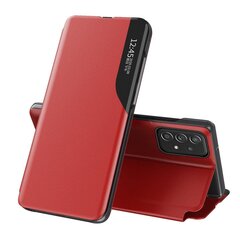 Eco Leather View Case an elegant case with a flap and stand function for Samsung Galaxy A73 red (Red) hind ja info | Telefonide kaitsekaaned ja -ümbrised | hansapost.ee